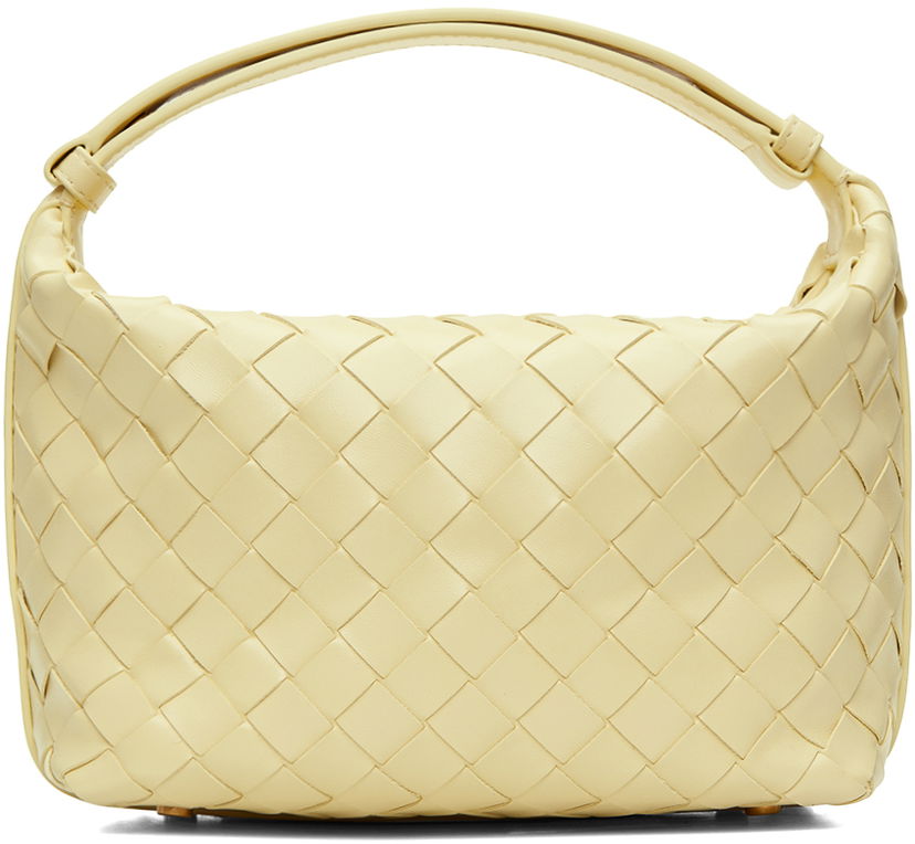 Käsilaukku Bottega Veneta Mini Woven Leather Shoulder Bag Keltainen | 754443 V3IV1