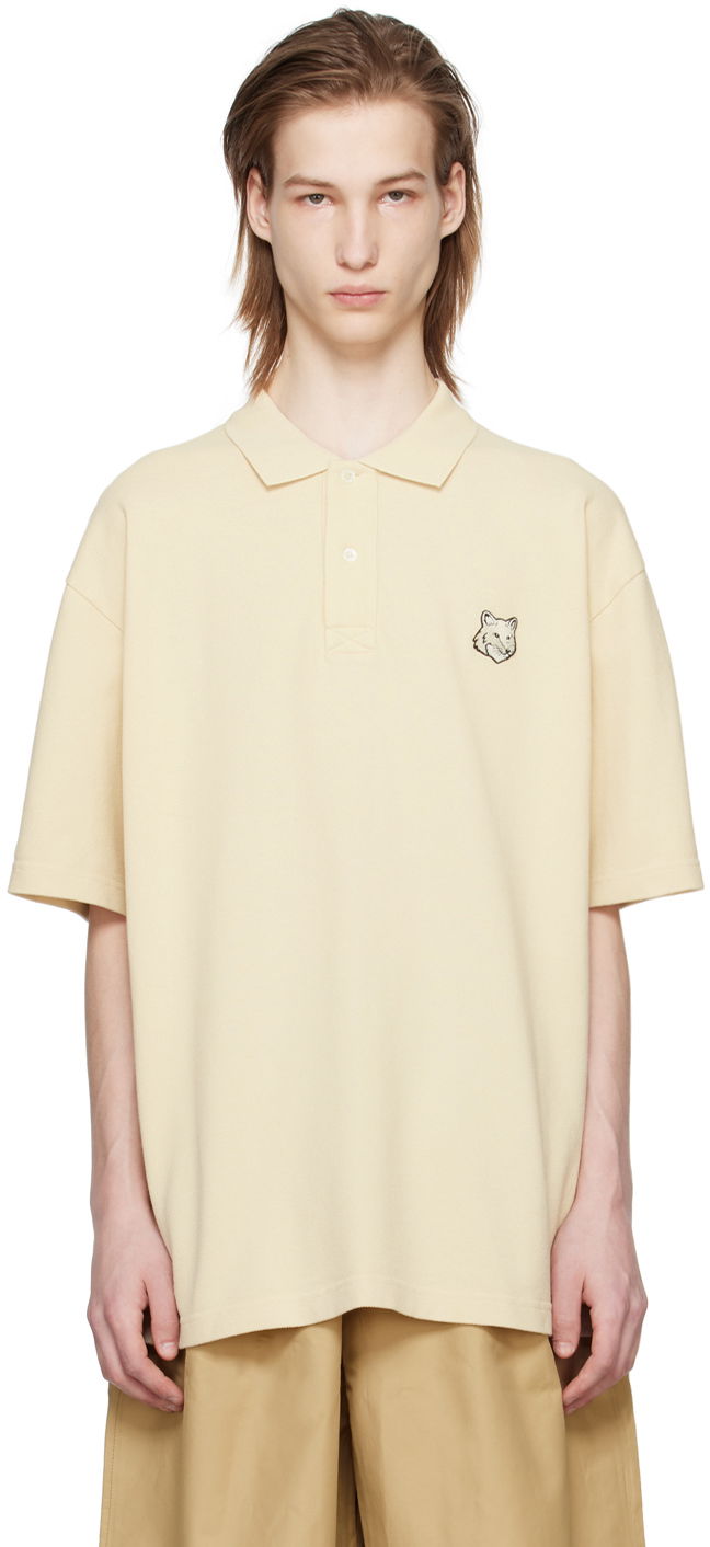 Poolopaita MAISON KITSUNÉ Maison Kitsuné Bold Fox Head Polo Keltainen | MM00202KJ7010P205