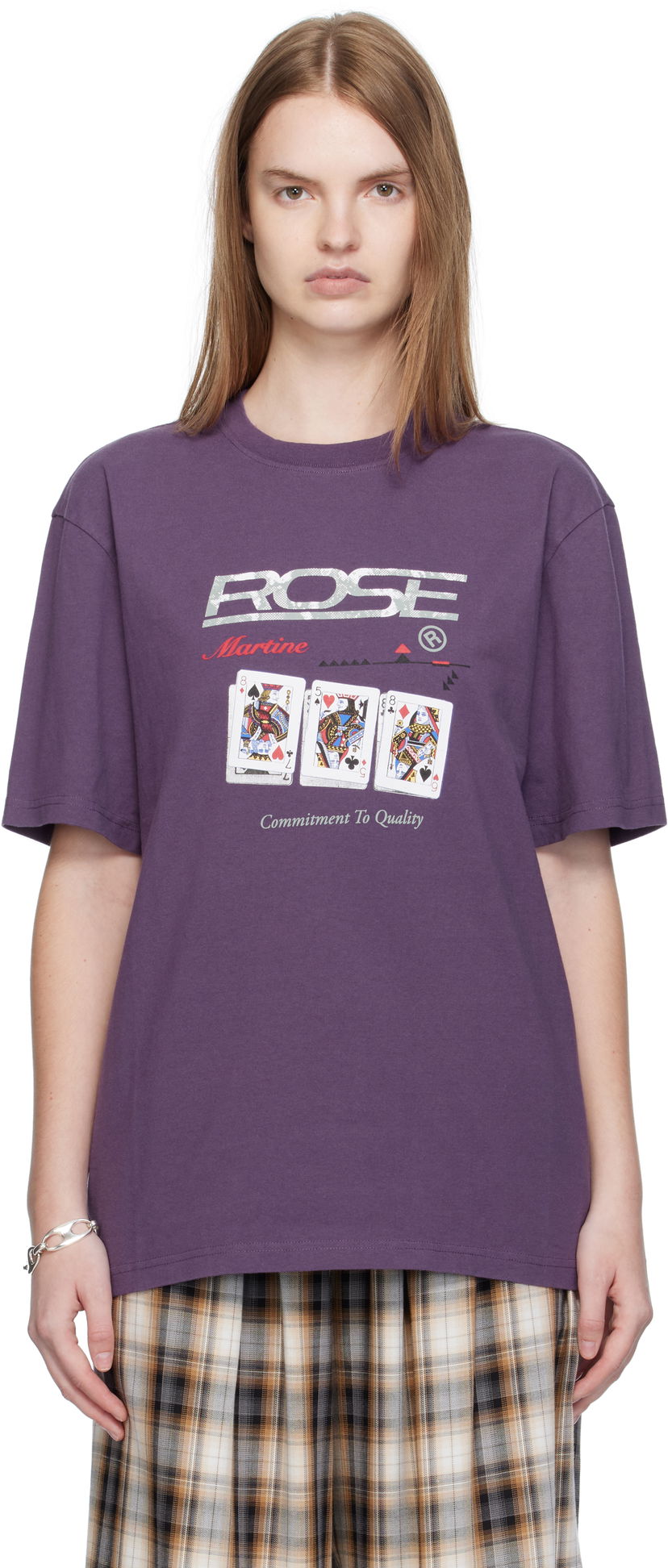 T-paita Martine Rose Martine Rose Classic Playing Cards Graphic Tee Violetti | 603JE01605FA