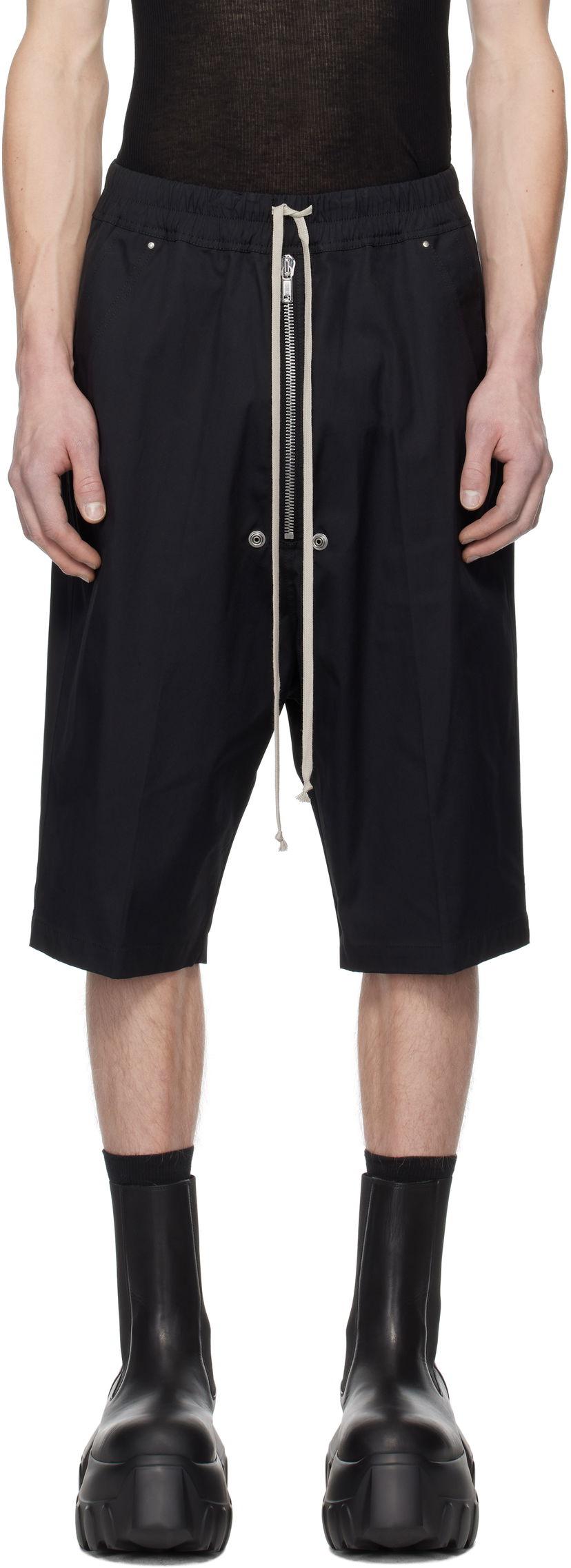 Shortsit Rick Owens Rick Owens Hollywood Bela Pods Shorts Musta | RU01E5349 TE
