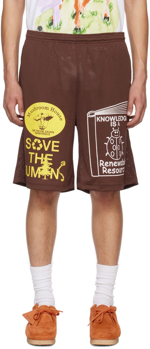 Shortsit Online Ceramics Knowledge Is A Renewable Resource Shorts Ruskea | Brown Knowledge Mesh Short, 0