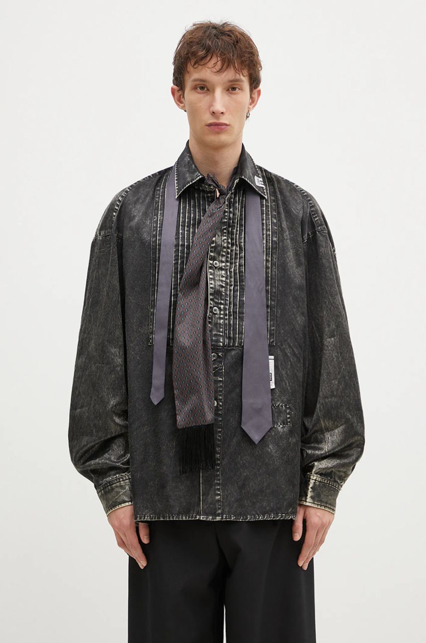 Paita Maison MIHARA YASUHIRO Maison MIHARA YASUHIRO Accessories Mixed Relaxed Longsleeve Shirt Harmaa | J13SH185, 0