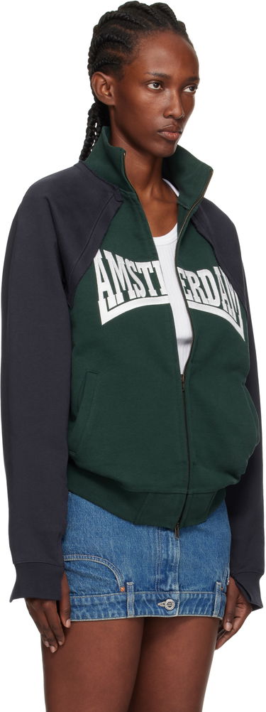 Huppari VETEMENTS Vetements 'Amsterdam' Patched Zip-Up Sweatshirt Tummansininen | UH76ZU760EN, 1