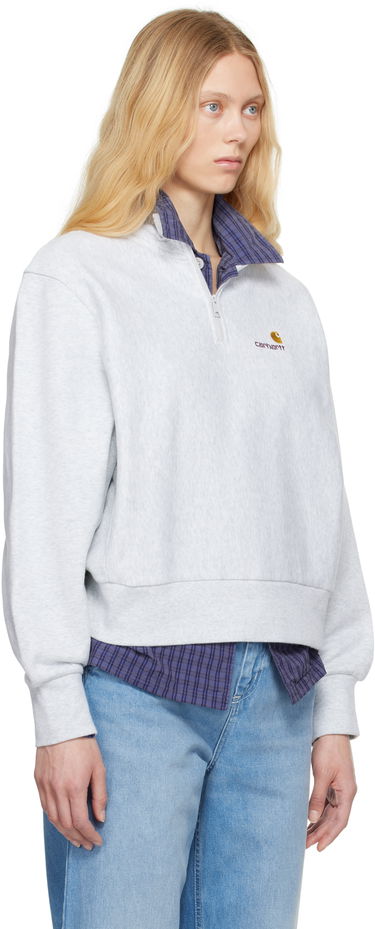 Villapaita Carhartt WIP Carhartt WIP American Script High Neck Sweatshirt Harmaa | I033827 482XX, 1