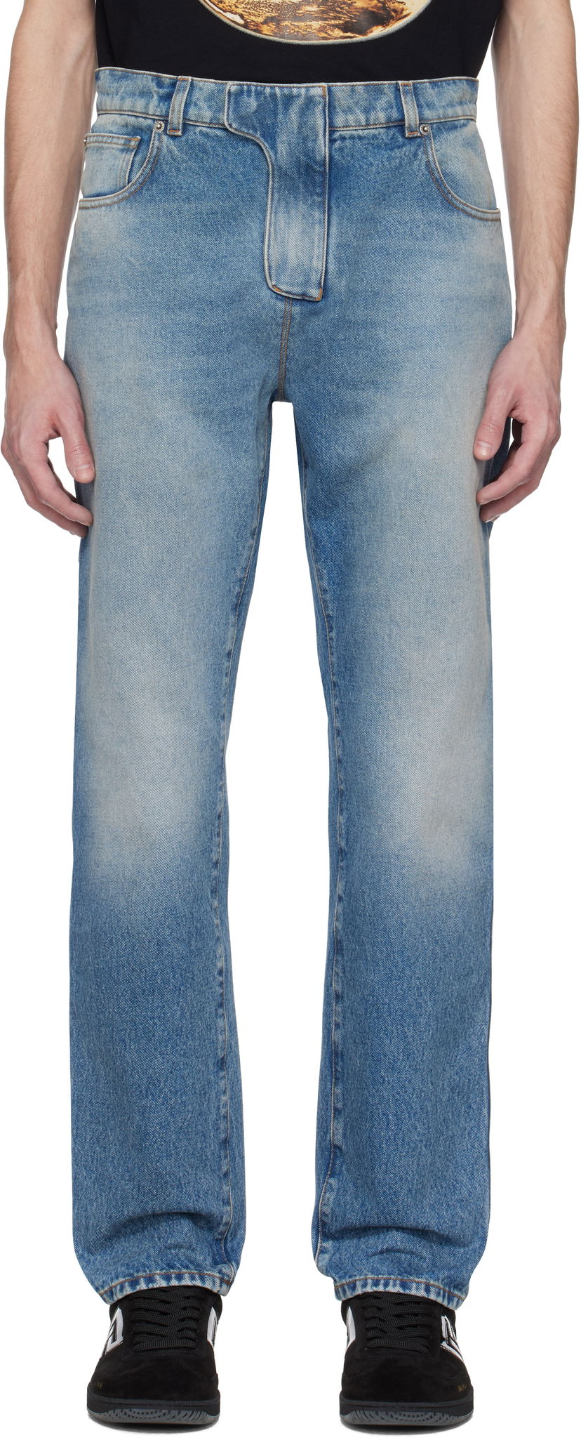 Jeans Balmain Balmain Regular Fit Jeans Sininen | EH0MI083DF44