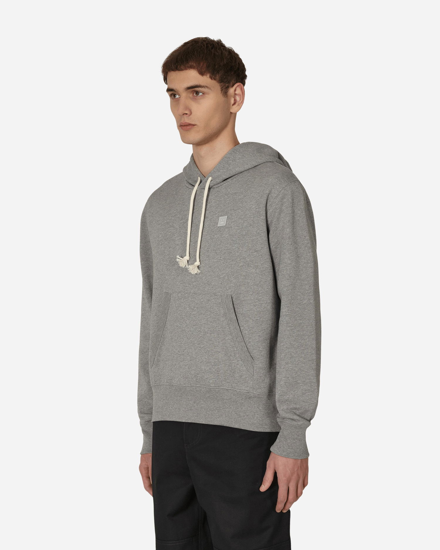 Huppari Acne Studios Face Logo Patch Hooded Sweatshirt Harmaa | CI0119- X92, 1