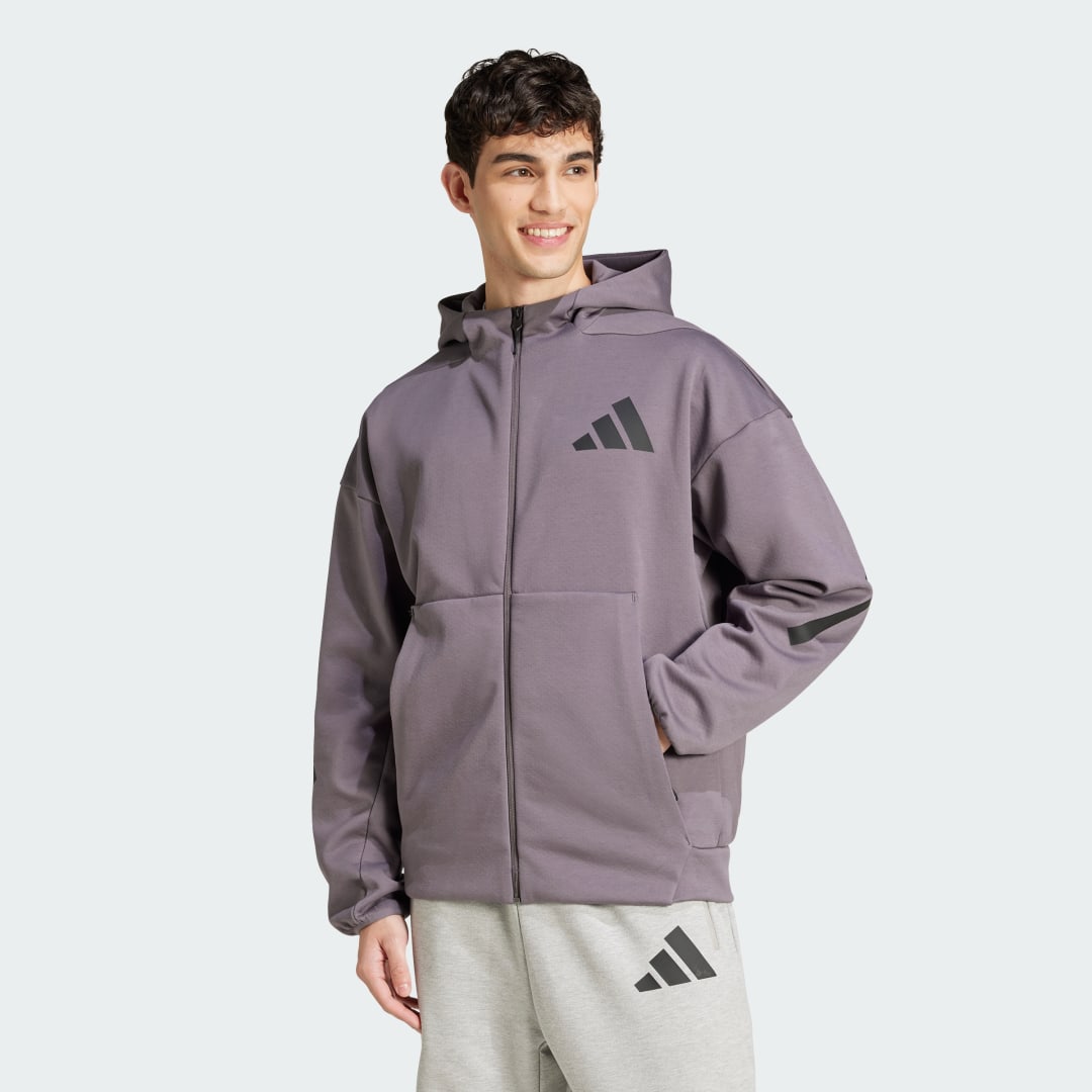 Huppari adidas Performance Z.N.E. Full-Zip Hooded Jacket Violetti | JD2911, 0