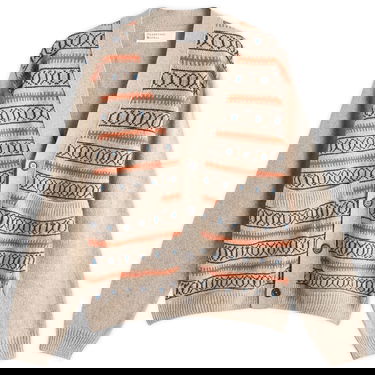 Villapaita Universal Works Langdale Knit Cardigan, Size Large Beige | P31214-OAT, 1