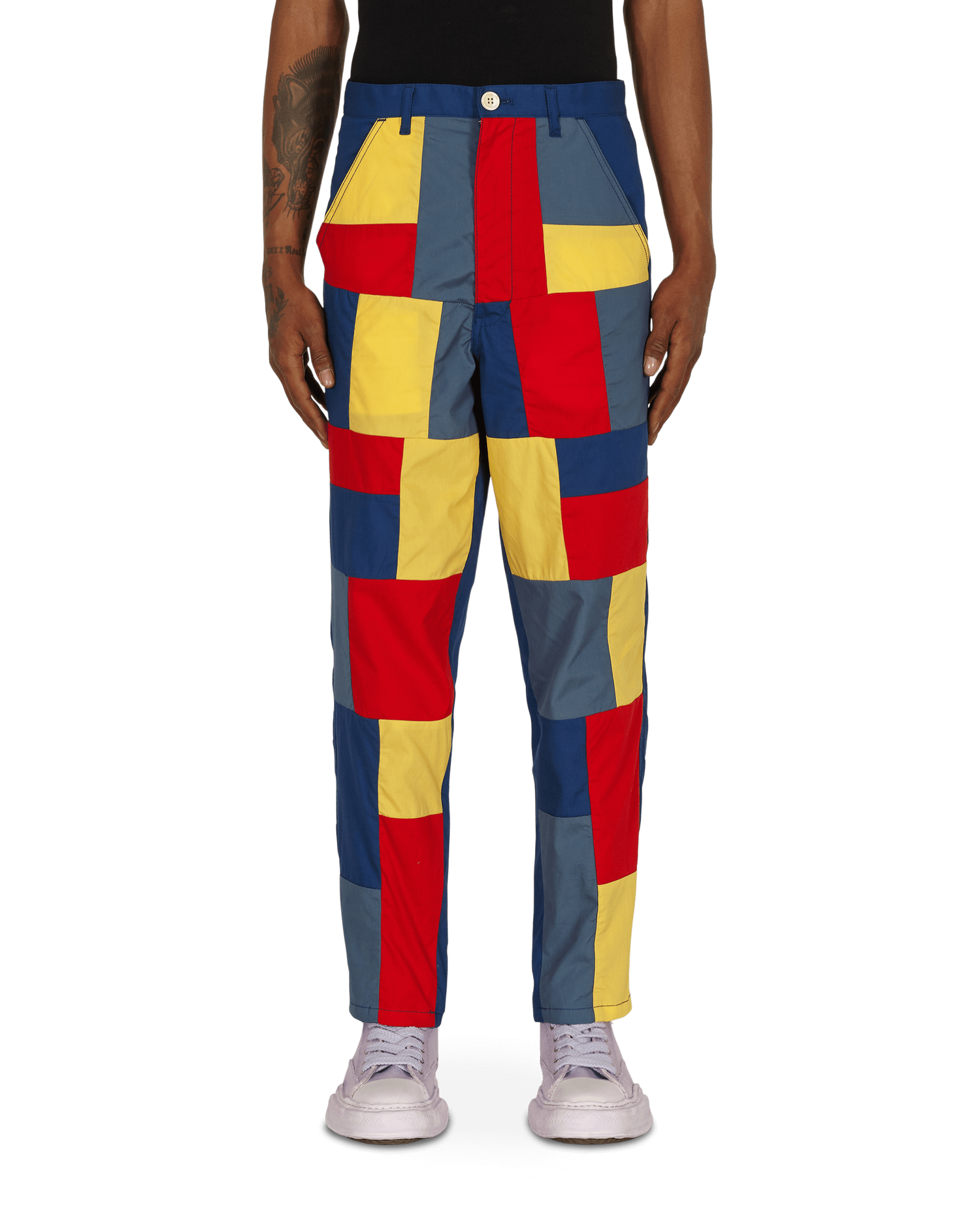 Housut Comme des Garçons Patchwork Pants Punainen | FG-P022-SS21 1, 1