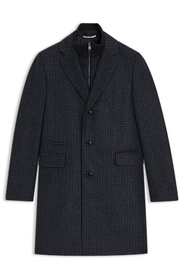 Takit BOSS Slim-Fit Coat with Detachable Inner Tummansininen | 50551612