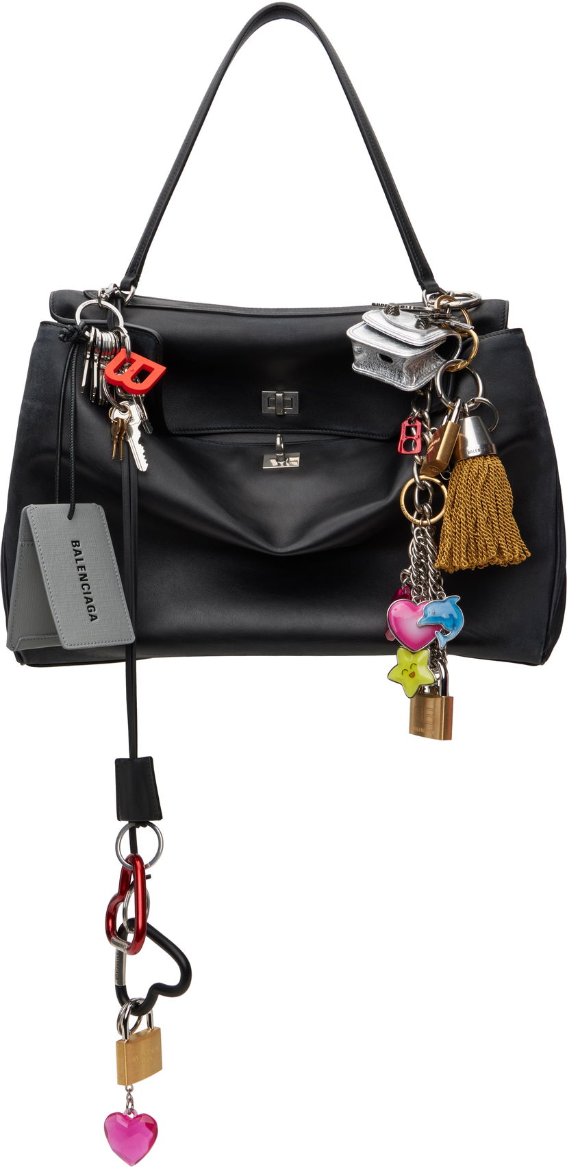 Käsilaukku Balenciaga Balenciaga Charms Rodeo Large Bag Musta | 789744 2AA7B