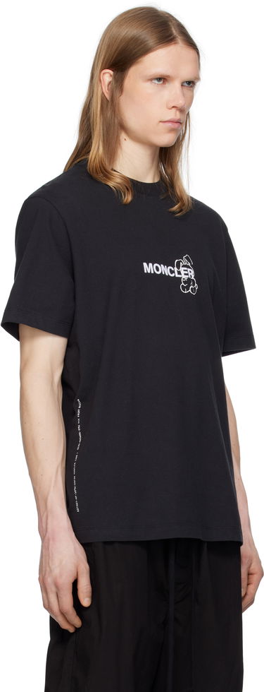 T-paita Moncler Moncler Genius x FRGMT Hiroshi Fujiwara Cartoon Logo T-Shirt Musta | K109U8C00004M3265, 1