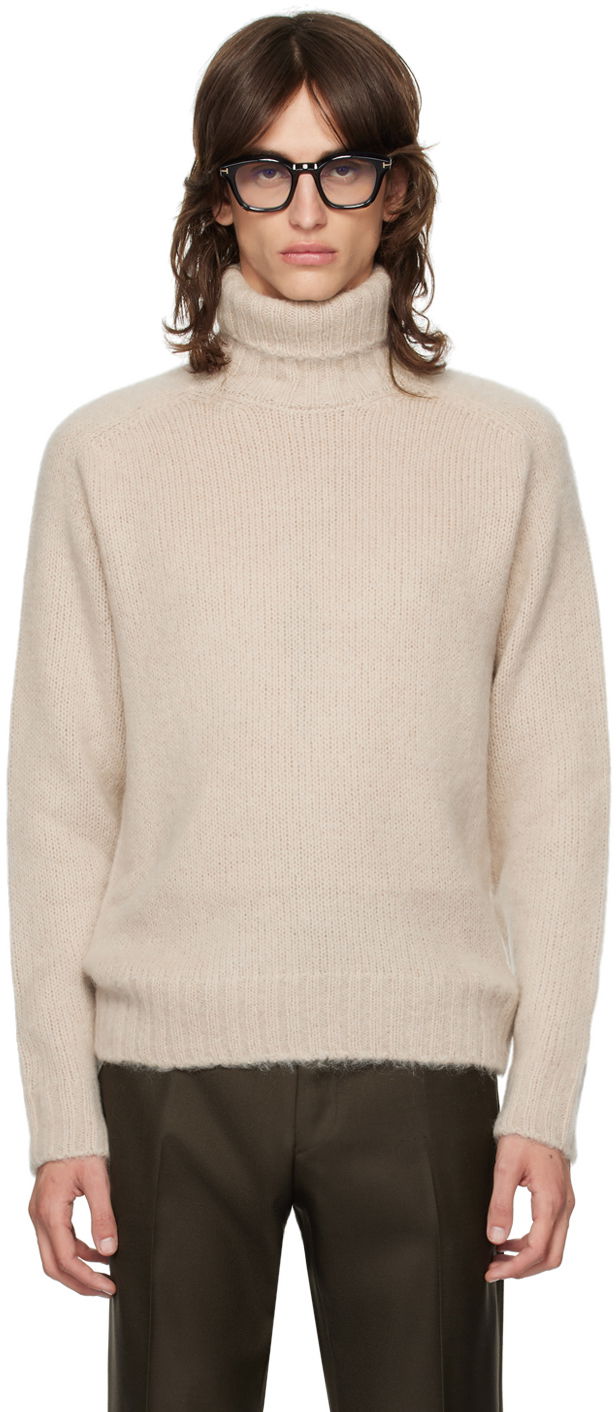 Villapaita Tom Ford Wool Turtleneck Beige | KRL034-YMW063F24