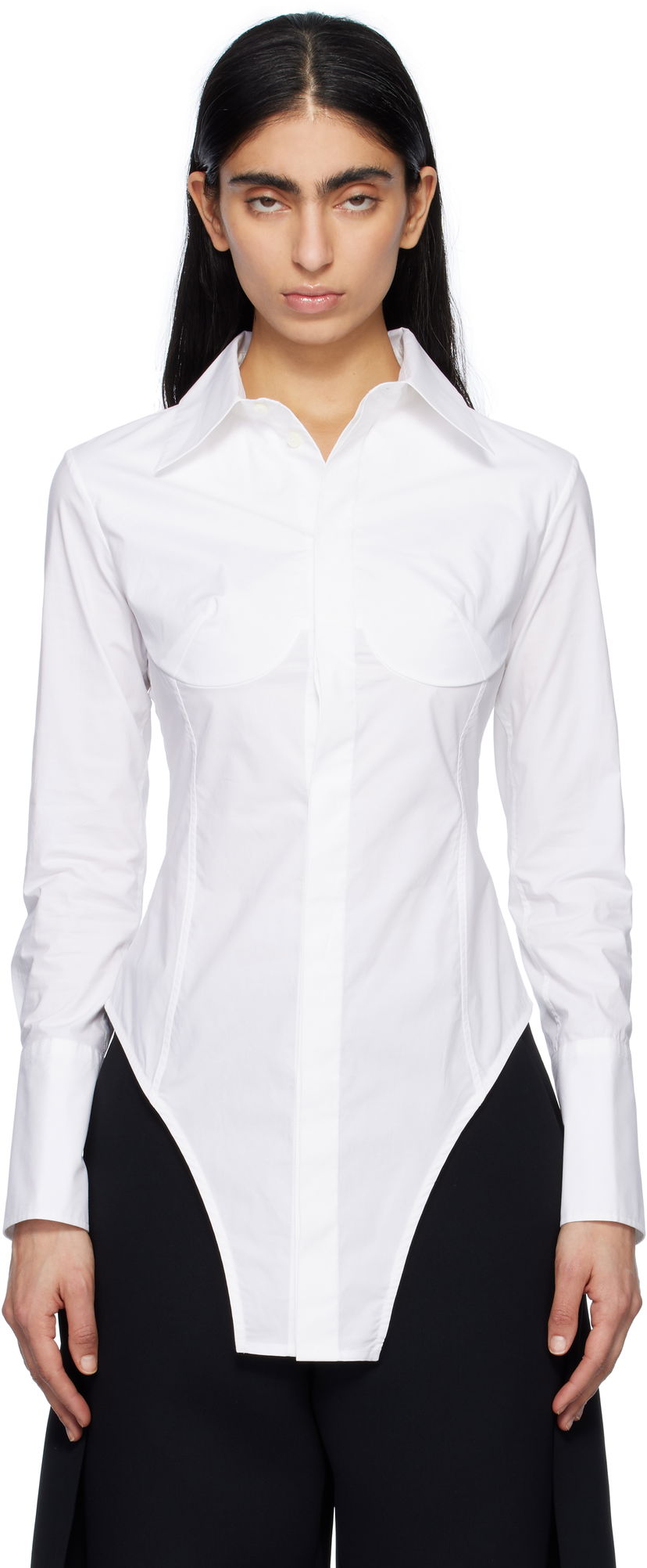 Paita Jean Paul Gaultier Jean Paul Gaultier Bodysuit Shirt Valkoinen | 25/34-F-CH097-C071-01