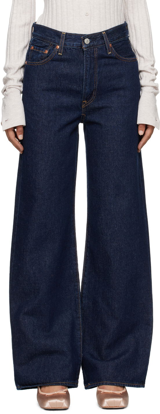 Jeans Levi's Ribcage Wide Leg Jeans Sininen | A6081-0019