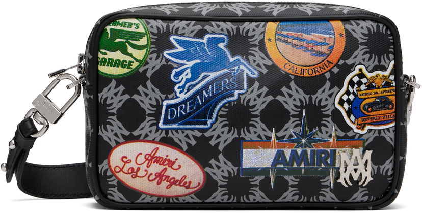 Olkalaukku AMIRI AMIRI Station Patch Camera Bag Musta | AMBGCM1025