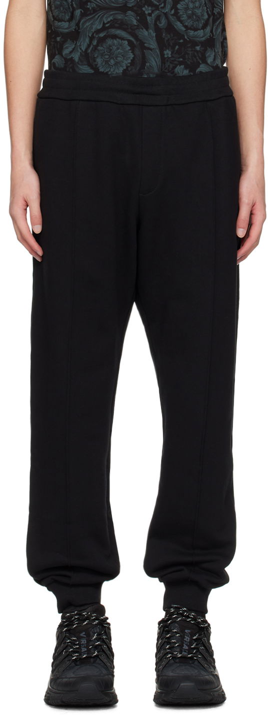 Verryttelyhousut Versace Black Embroidered Sweatpants Musta | 1012568-1A09063-1B000