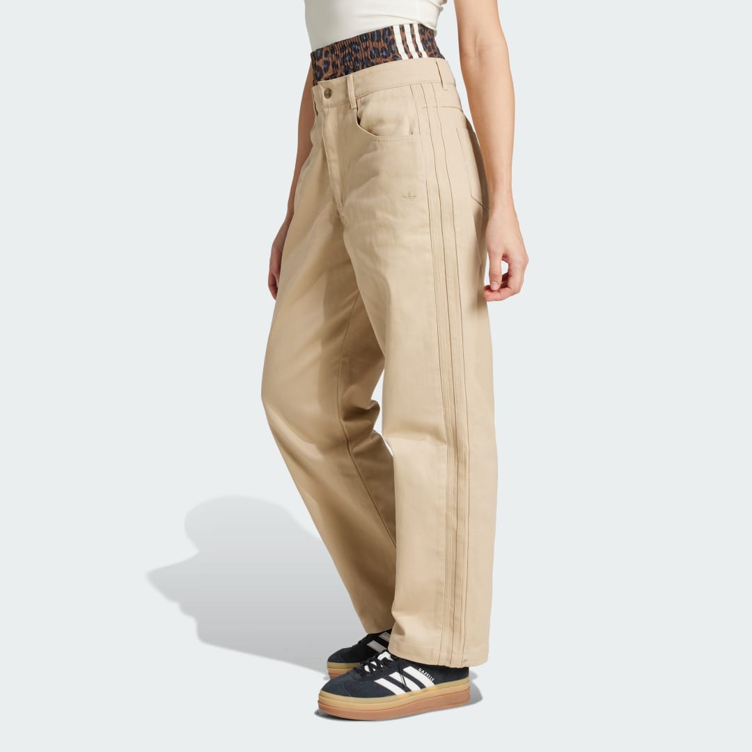 Housut adidas Performance Firebird Wide-Leg Pants Beige | JX8760, 0
