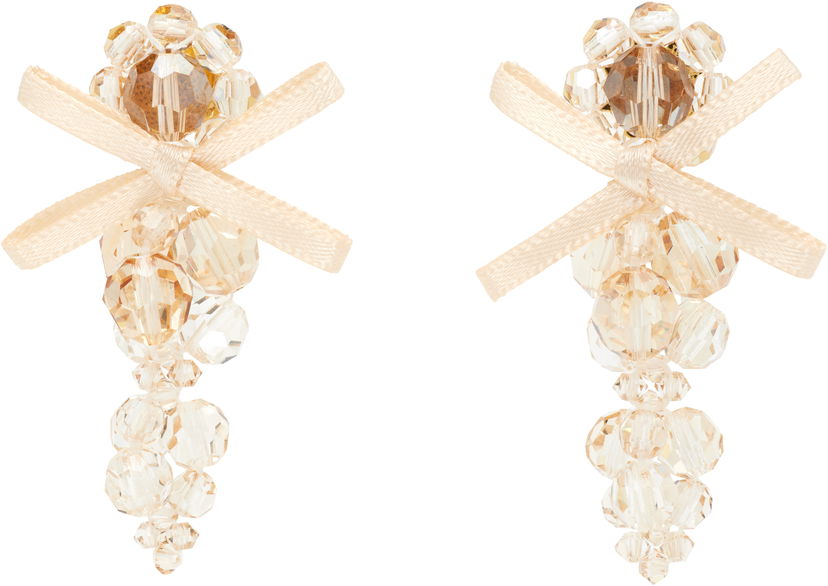 Korvakorut Simone Rocha Simone Rocha Petite Bow Cluster Earrings Beige | ERG545 0903