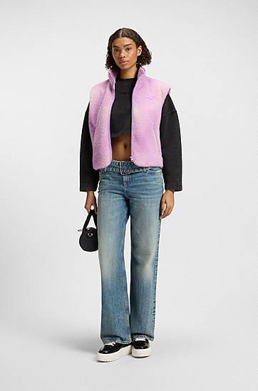 Liivi BOSS Cloud Print Teddy Vest Violetti | 50541231, 1