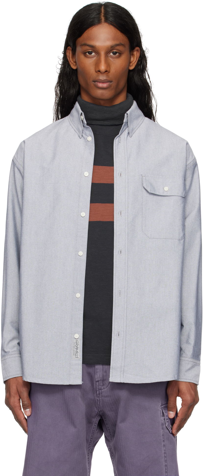 Paita GRAMICCI Gramicci Oxford Stance Shirt Sininen | G5SM-J016