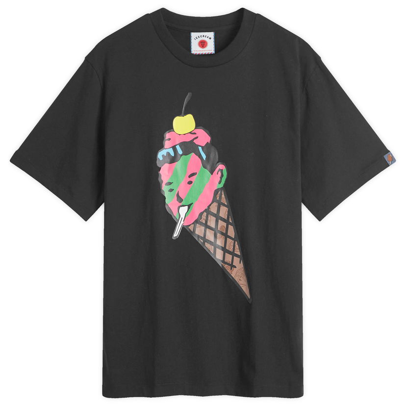 T-paita BBC IceCream ICECREAM Cone Man T-Shirt, Size Large Musta | IC24483-BLK