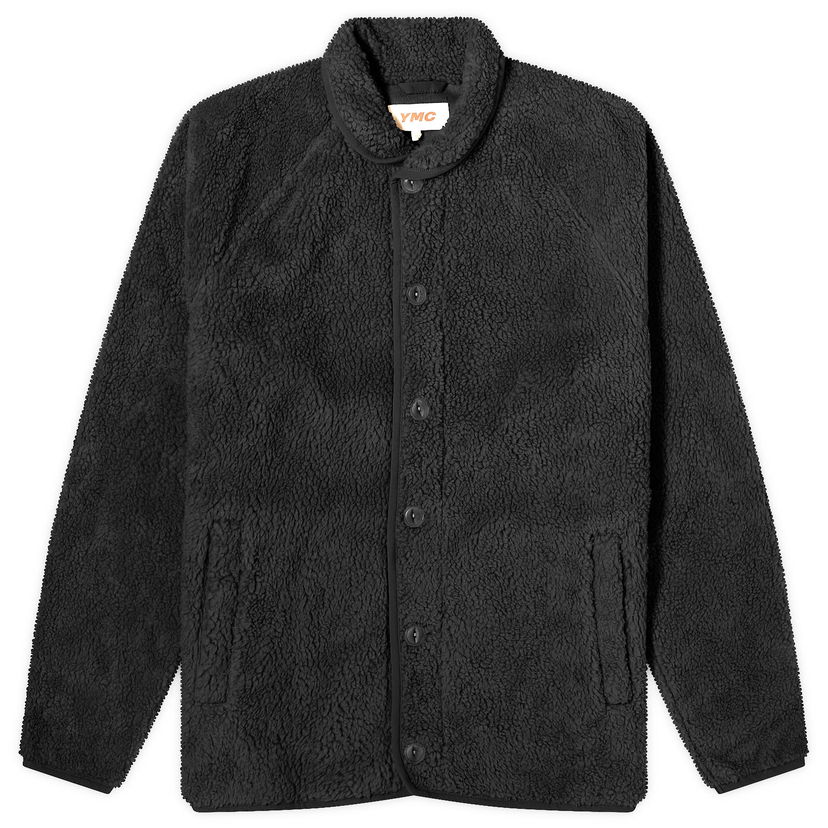 Huppari YMC Sherpa Fleece Buttoned Jacket Musta | P7AZD-01