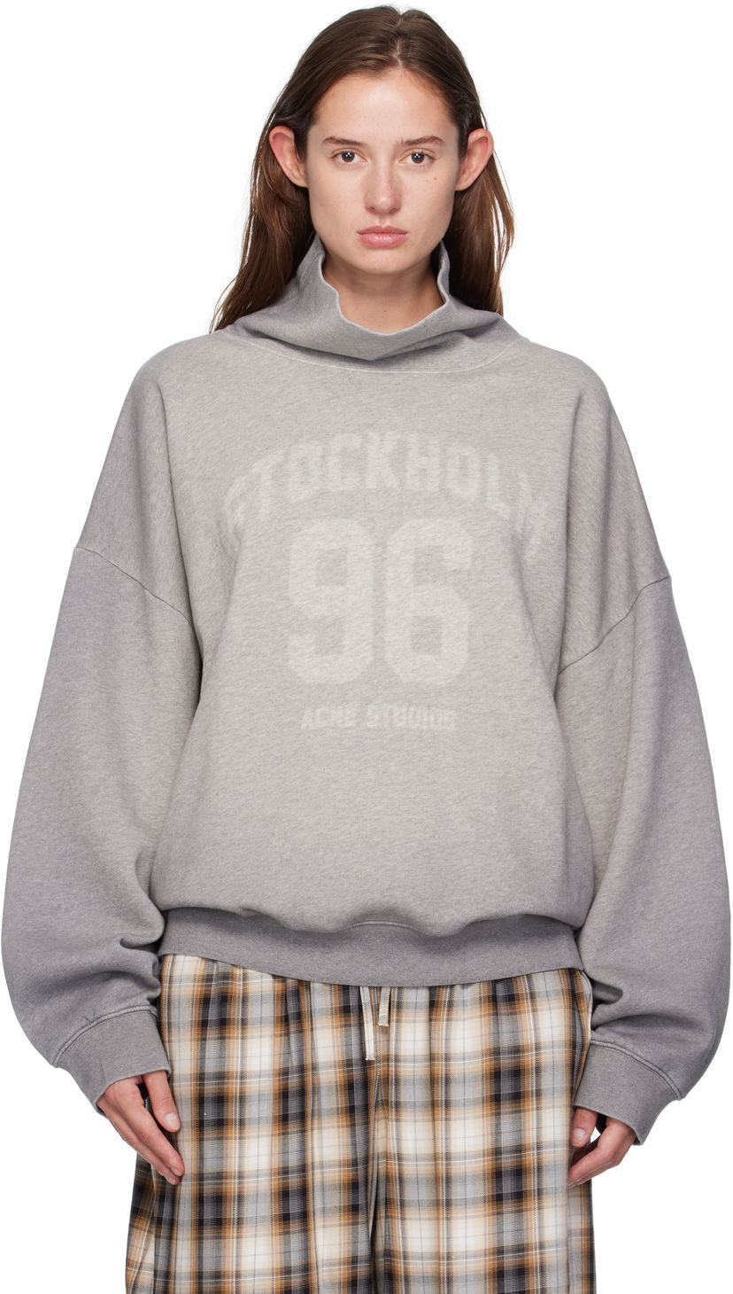 Villapaita Acne Studios Acne Studios High-Neck Turtleneck Sweatshirt Harmaa | AI0166-