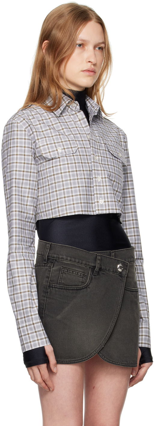 Paita Coperni Cropped Button Up Shirt Sininen | COPCH43F2007, 1