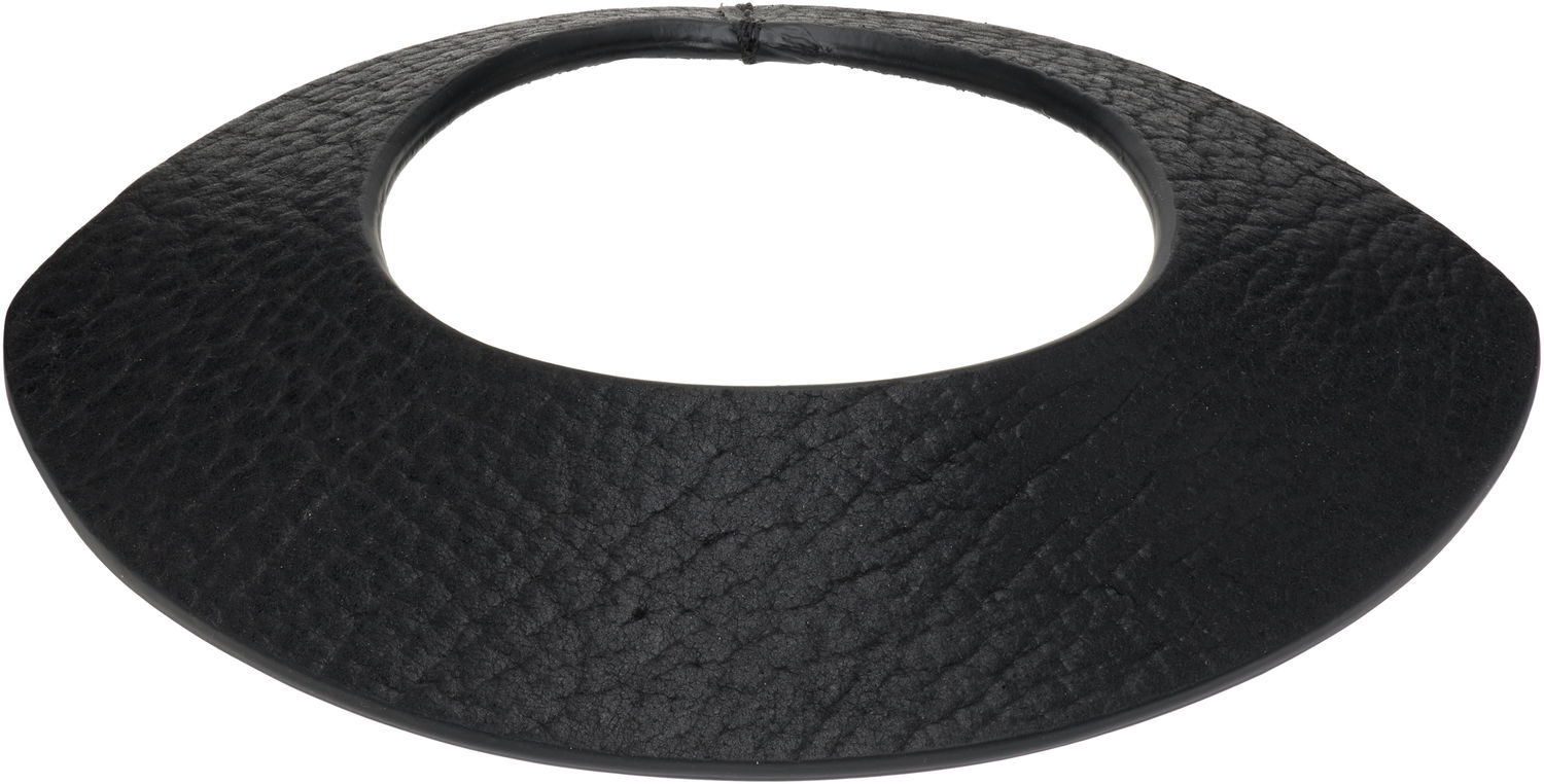 Kaulakoru Rick Owens Rick Owens Concordians Anthem Textured Leather Collar Necklace Musta | RA02E0707 LBT, 0