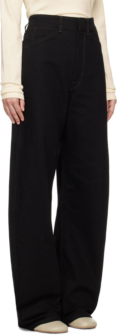 Jeans LEMAIRE LEMAIRE High Waisted Curve Pants Musta | PA1052 LD1000, 1
