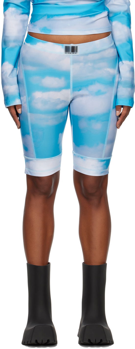 Shortsit VETEMENTS Printed Bike Shorts Sininen | VL14AT400S