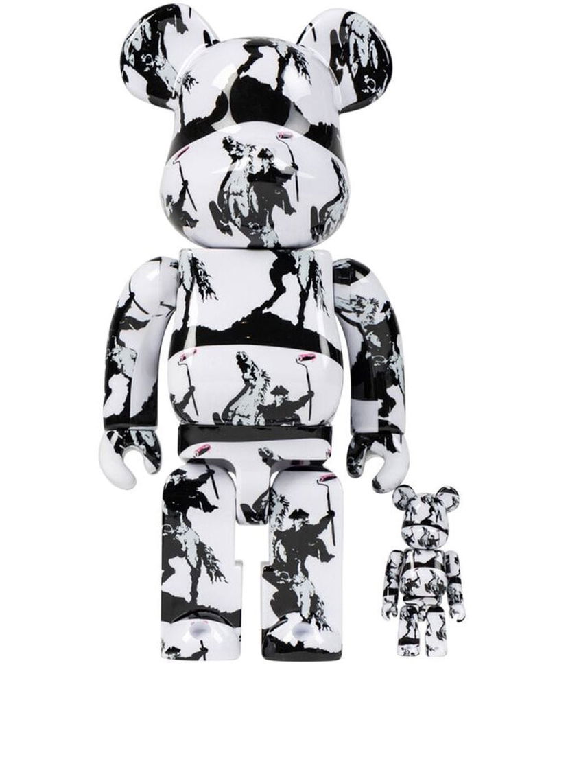 Keräilykelpoinen Medicom Toy Brandalism Highwayman Be@rbrick collectibles "100% and 400%" - White Musta | MEDI006519105219