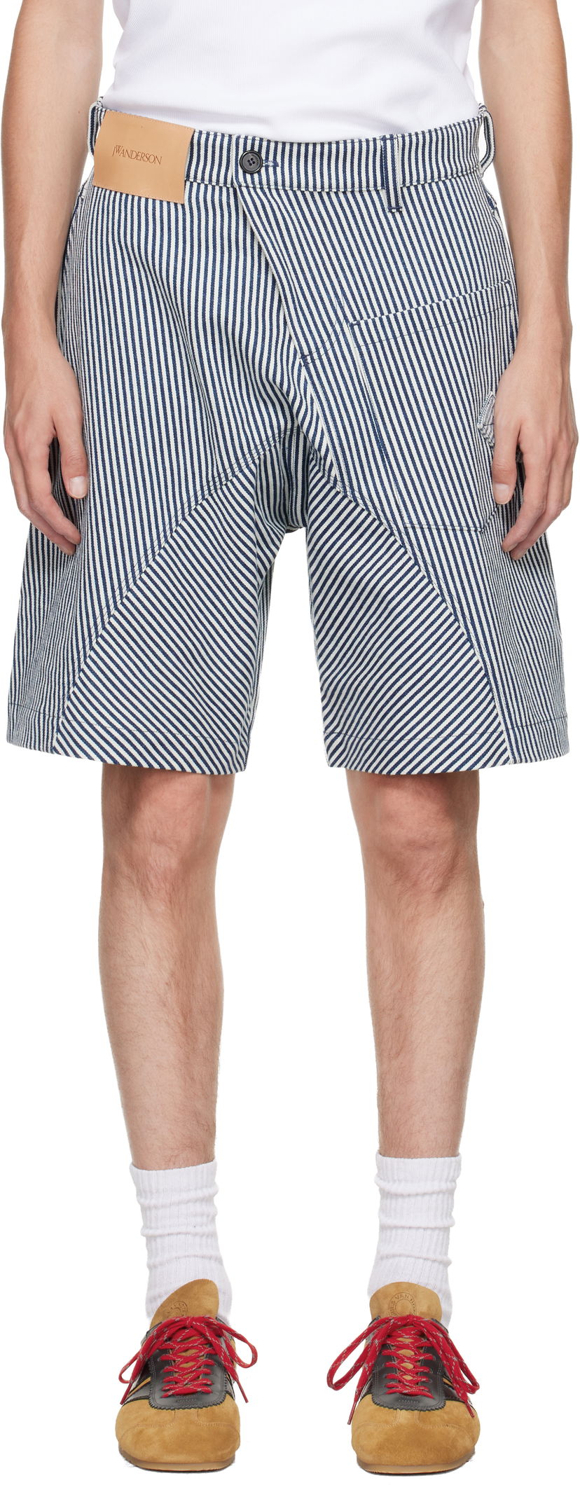 Shortsit JW Anderson JW Anderson Twisted Workwear Shorts Tummansininen | SR0124-PG1819