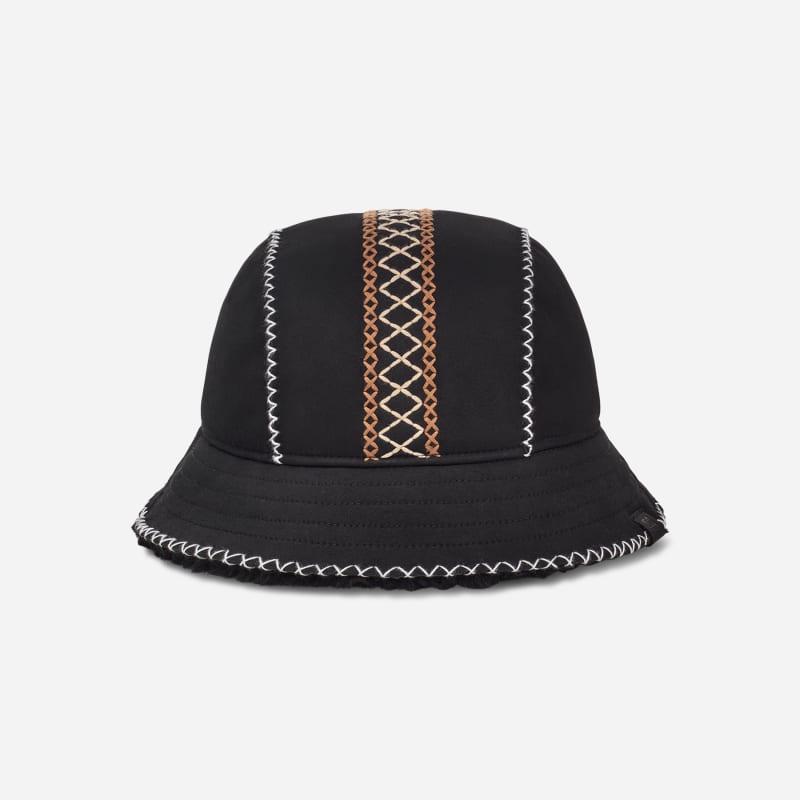 Hattu UGG Embroidered Bucket Hat Musta | 100908-BLK, 0