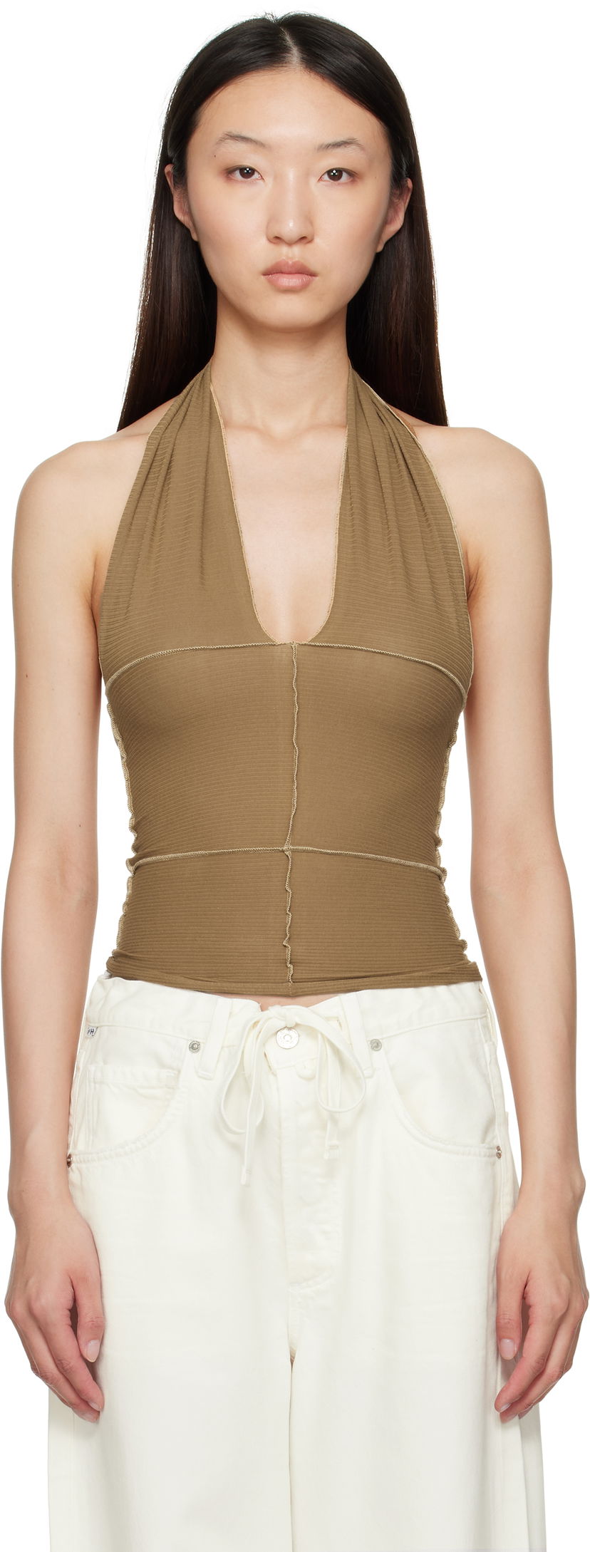 Tankkitoppi Baserange Baserange Cinder Halter Top Ruskea | TOCH-RB-SU25