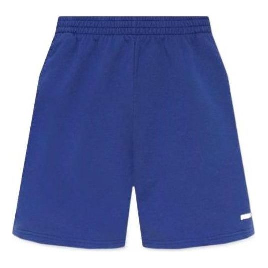Shortsit Balenciaga Shorts With Logo Print Sininen | 676137TNVB64388