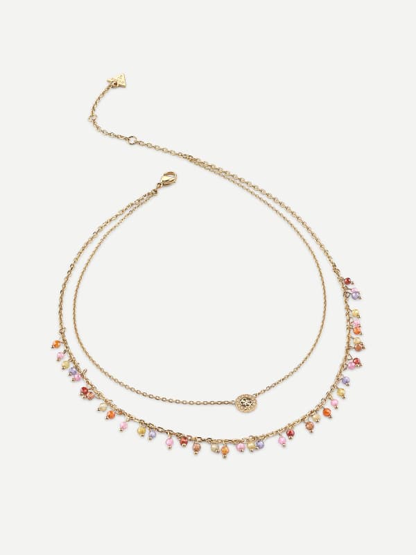 Kaulakoru GUESS Double Chain Necklace With Charms Metallinen | JUBN04679JW, 0