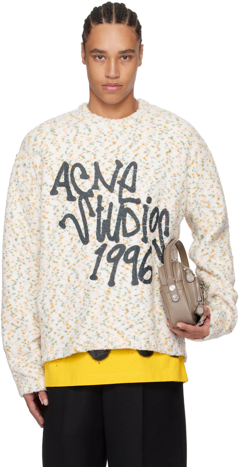 Villapaita Acne Studios Acne Studios Printed Logo Knit Sweater Monivärinen | B60360-