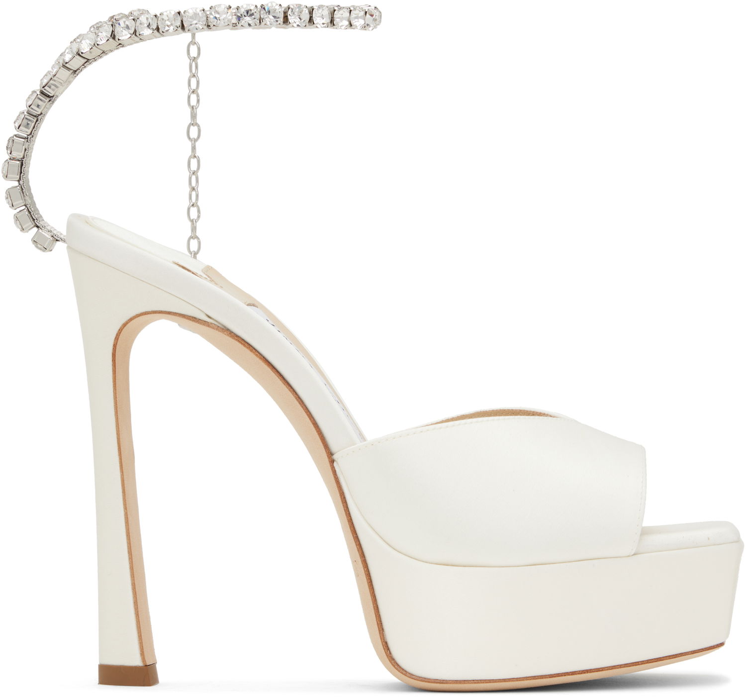 Tennarit ja kengät Jimmy Choo Jimmy Choo Saeda 125 Heeled Sandals Valkoinen | SAEDA SANDAL 125, 0