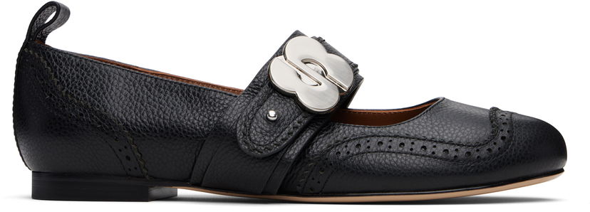 Kengänhoito SHUSHU/TONG SHUSHU/TONG Round-Toe Ballerina Flats Musta | FSDEAC06 LEA252