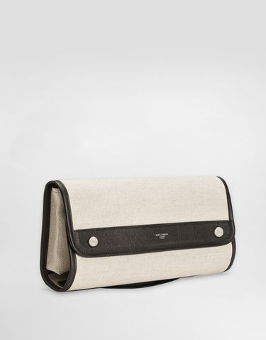 Reput ja laukut Dolce & Gabbana Dolce & Gabbana Atene Canvas & Calfskin Necessaire Beige | BP3438AG4408S469, 2