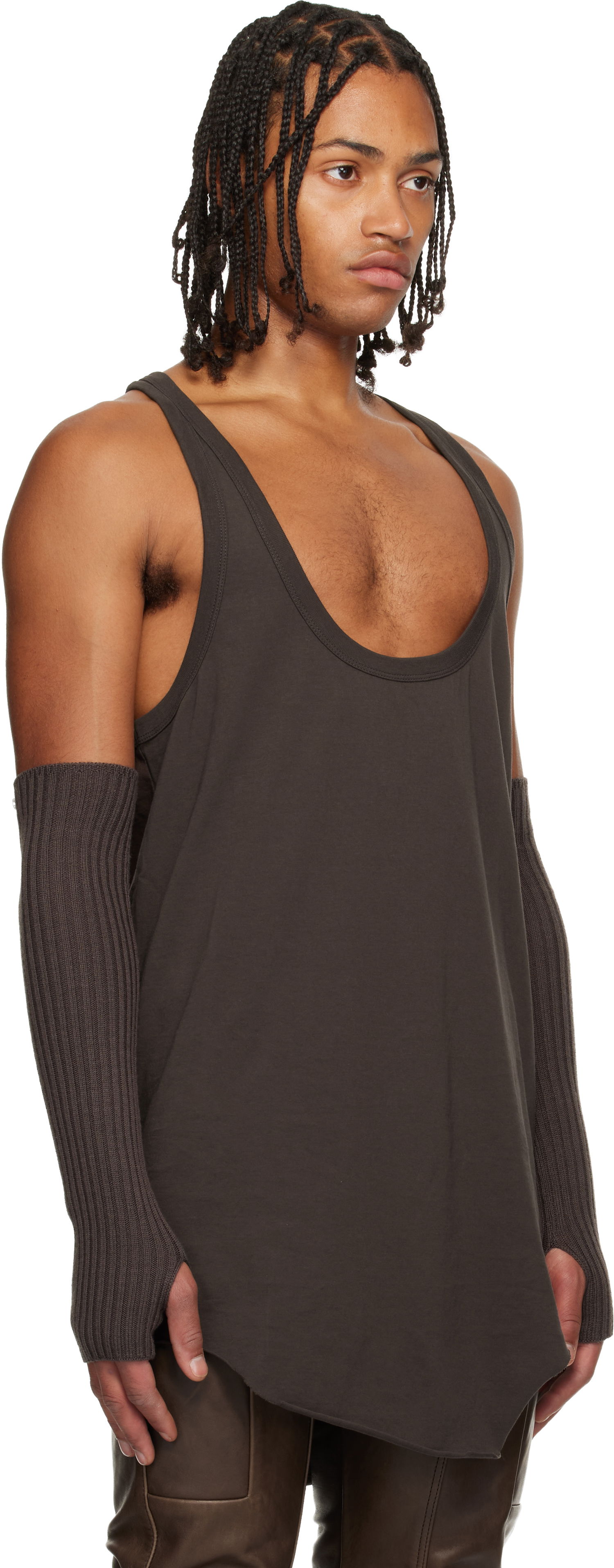 Tankkitoppi Rick Owens Concordians Pony Tank Top Ruskea | RR02E1101 JA, 1