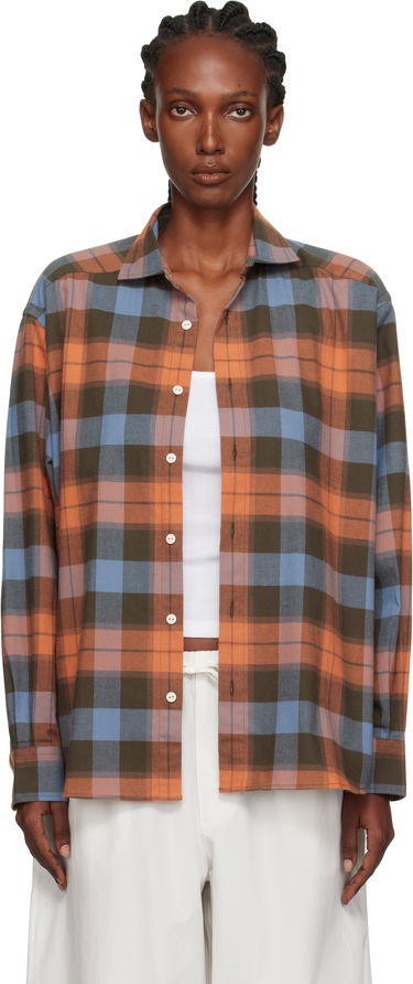 Paita Baserange Baserange Claude Plaid Button-Down Shirt Oranssi | TSCL-OC-AU25, 0