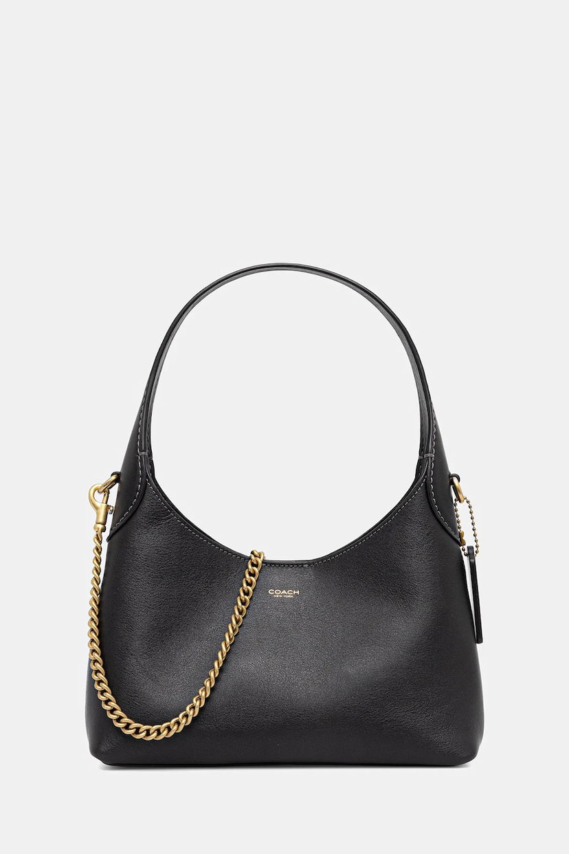 Käsilaukku Coach Coach Brooklyn 23 Leather Shoulder Bag Musta | CW614