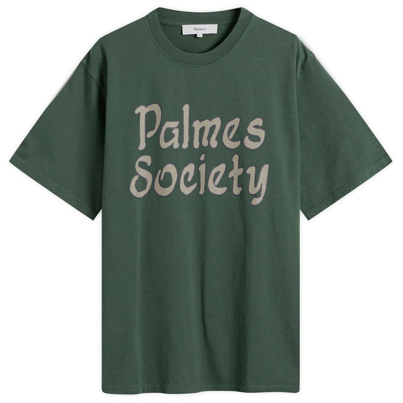 T-paita Palmes Palmes Society T-Shirt, Size Small Vihreä | P10-0040-777