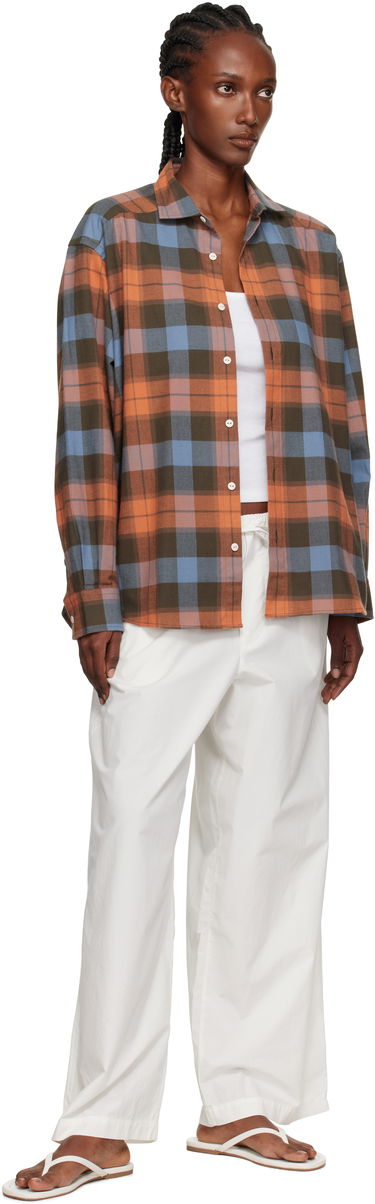 Paita Baserange Baserange Claude Plaid Button-Down Shirt Oranssi | TSCL-OC-AU25, 3