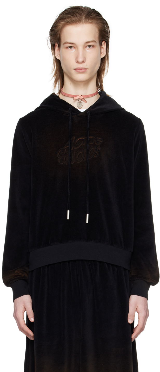 Huppari Acne Studios Embossed Hoodie Musta | CI0162-