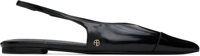 Tennarit ja kengät Anine Bing Elena Slingback Ballerina Flats Musta | A-14-10263-050