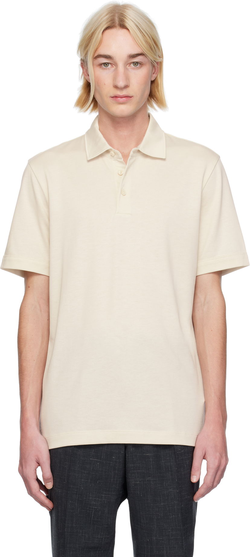 Poolopaita BOSS Three-Button Polo Shirt Valkoinen | 50521106